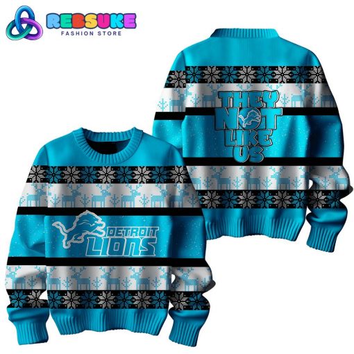 Detroit Lions They Not Like Us Ugly Christmas Sweater