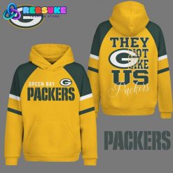 Green Bay Packers They Not Like Us Gold Hoodie