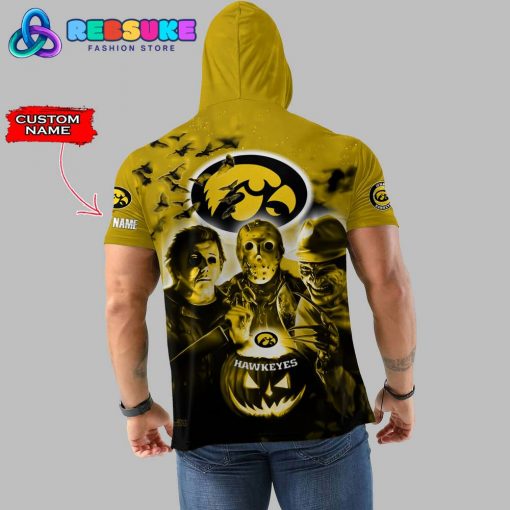 Iowa Hawkeyes Custom Name Halloween Hoodie Short Sleeve