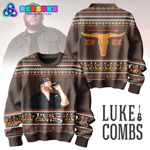 Luke Combs Country Singer 2024 Ugly Christmas Sweater