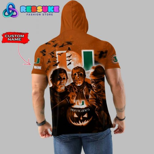 Miami Hurricanes Custom Name Halloween Hoodie Short Sleeve