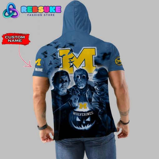 Michigan Wolverines Custom Name Halloween Hoodie Short Sleeve