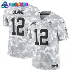 New Orleans Saints 2024 Arctic Camo Personalized Football Jersey