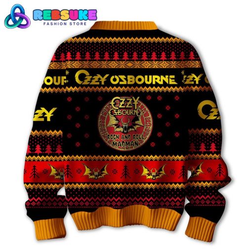 Ozzy Osbourne Rock And Roll Madman Ugly Sweater