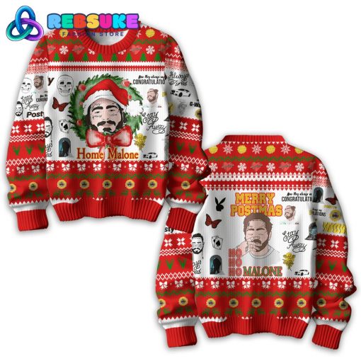 Post Malone Merry Postmas 2024 Ugly Sweater