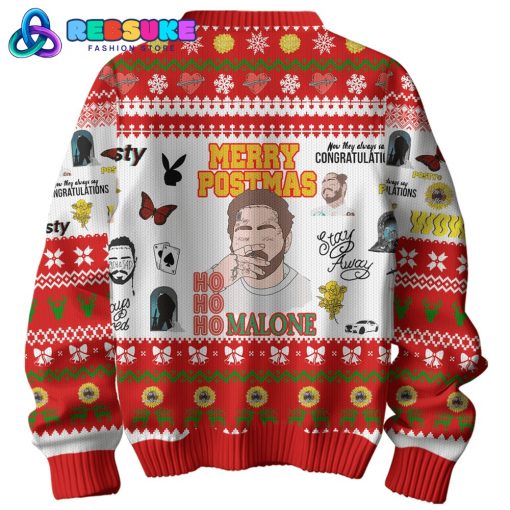 Post Malone Merry Postmas 2024 Ugly Sweater