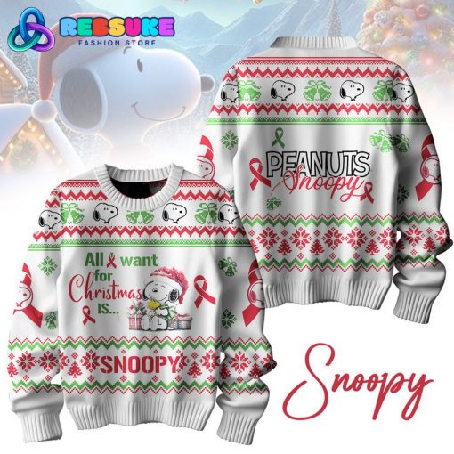 Snoopy All I Want For Christmas Is You Ugly Sweater