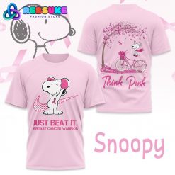 Snoopy x Nike Just Beat It Breast Cancer Warrior Pink Shirt