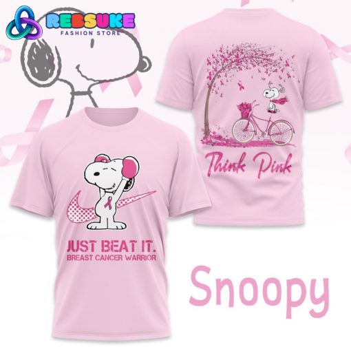 Snoopy x Nike Just Beat It Breast Cancer Warrior Pink Shirt