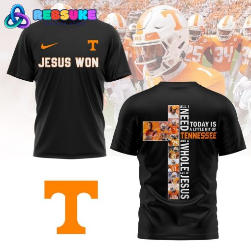 Tennessee Vols Football Jesus Won Black Shirt