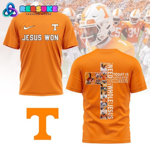 Tennessee Vols Football Jesus Won Orange Shirt