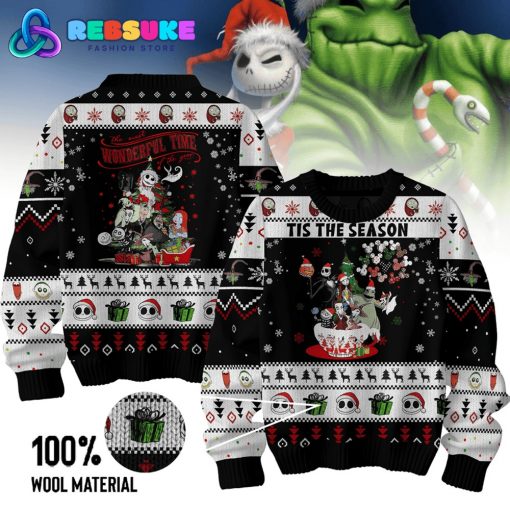 The Nightmare Before Christmas Wonderful Time Ugly Sweater