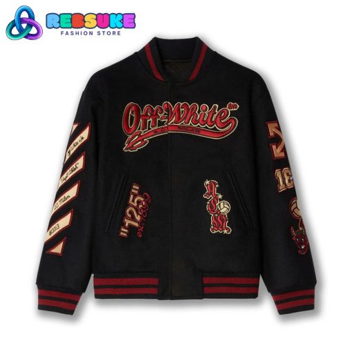 AC Milan x Off White New Trending Baseball Jacket