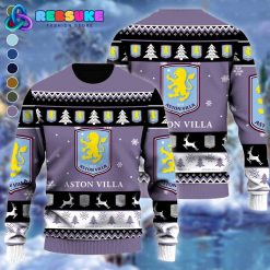 Aston Villa EPL Soccer Team 2024 Ugly Christmas Sweater