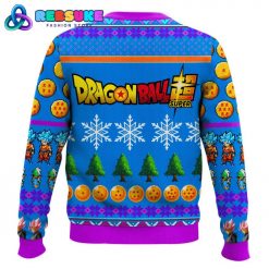 Back Goku Super Saiyan Rose Christmas Ugly Sweater