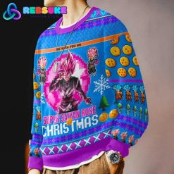 Back Goku Super Saiyan Rose Christmas Ugly Sweater