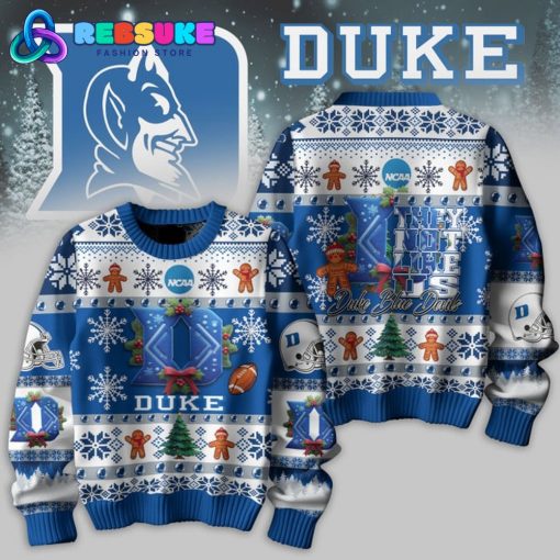 Duke Blue Devils NCAA 2024 Ugly Christmas Sweater