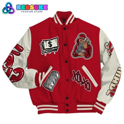 Dunkare 2025 High OG Cinnabar 1s Varsity Jacket