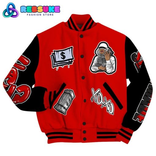 Dunkare Fire Red 6s Varsity Jacket