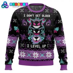 I Don’t Get Older I Level Up Gengar Pokemon Ugly Sweater