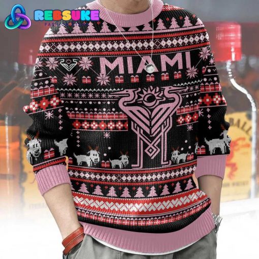 Inter Miami MLS Custom Name Ugly Sweater