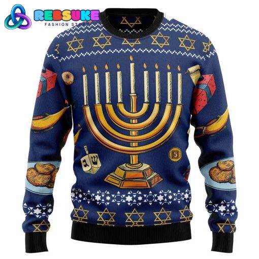 Jewish Hanukkah Holiday Ugly Christmas Sweater