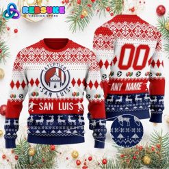 Liga MX Atletico San Luis 2024 Customized Ugly Christmas Sweater