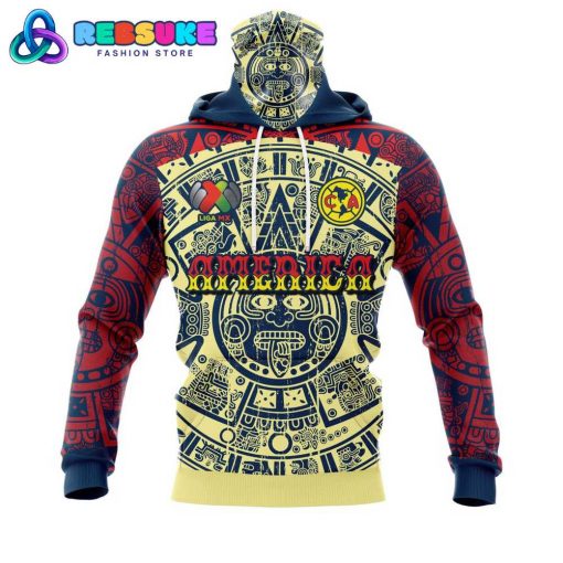 Liga MX Club America With Aztec Sun Symbol Hoodie