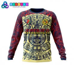 Liga MX Club America With Aztec Sun Symbol Hoodie