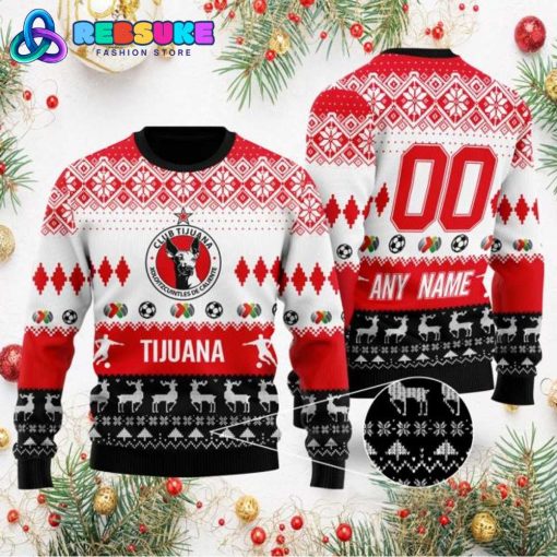 Liga MX Club Tijuana 2024 Customized Ugly Christmas Sweater