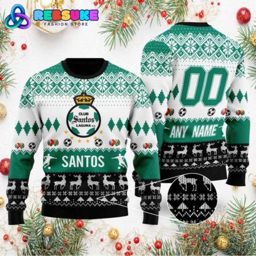 Liga MX Santos Laguna 2024 Customized Ugly Christmas Sweater