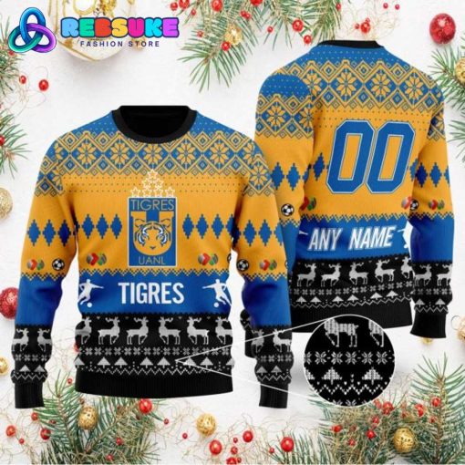 Liga MX Tigres UANL 2024 Customized Ugly Christmas Sweater