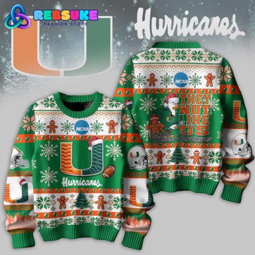 Miami Hurricanes NCAA 2024 Ugly Christmas Sweater