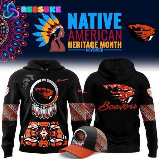 Oregon State Beavers Native Heritage Hoodie, Cap Celebrate November