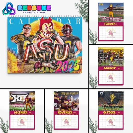 Arizona State Football 2025 Wall Hanging Calendar