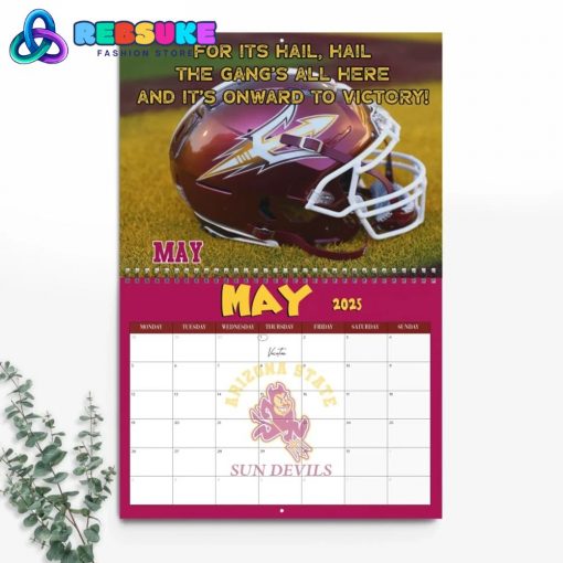 Arizona State Football 2025 Wall Hanging Calendar