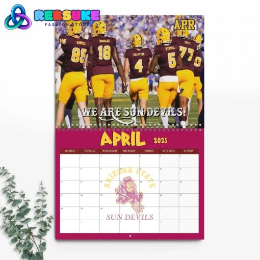 Arizona State Football 2025 Wall Hanging Calendar