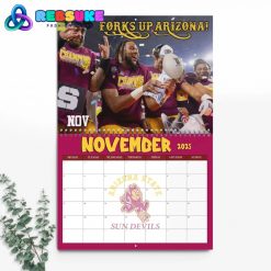 Arizona State Football 2025 Wall Hanging Calendar