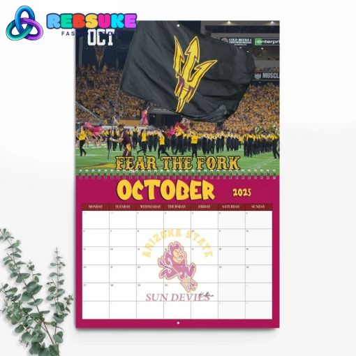 Arizona State Football 2025 Wall Hanging Calendar