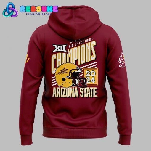 Arizona State Sun Devils 2024 Big 12 Football Conference Champions Hoodie