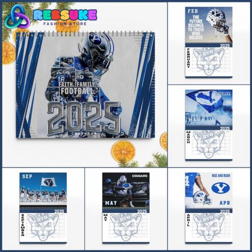 BYU Cougars Football 2025 Wall Hanging Calendar