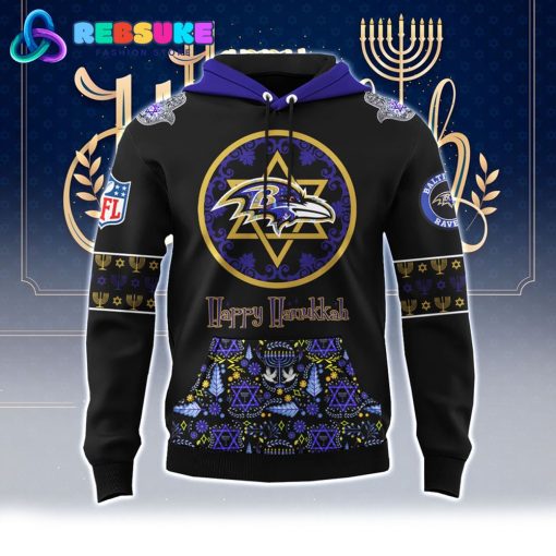 Baltimore Ravens NFL Hanukkah Holiday Hoodie