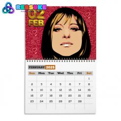 Barbra Streisand New Year 2025 Wall Hanging Calendar