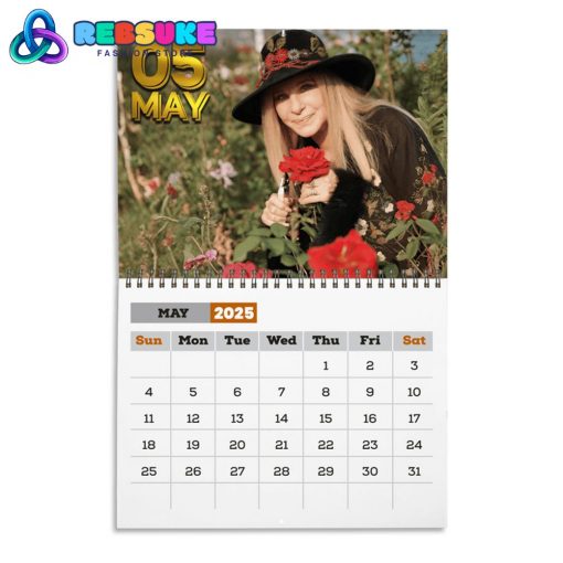 Barbra Streisand New Year 2025 Wall Hanging Calendar