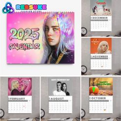 Billie Eilish Singer New Year 2025 Wall Hanging Calendar For Fan