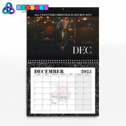 Bon Jovi Band New Year 2025 Wall Hanging Calendar For Fan