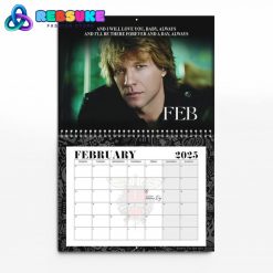 Bon Jovi Band New Year 2025 Wall Hanging Calendar For Fan