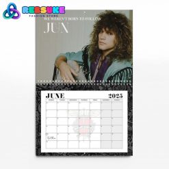 Bon Jovi Band New Year 2025 Wall Hanging Calendar For Fan