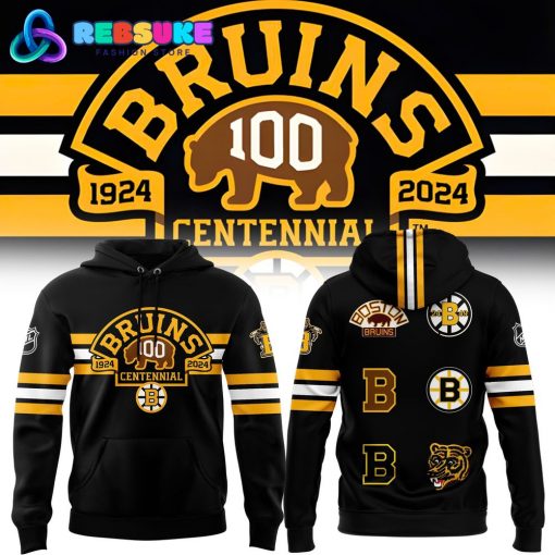 Boston Bruins x 100th Birthday Throwback Style Hoodie