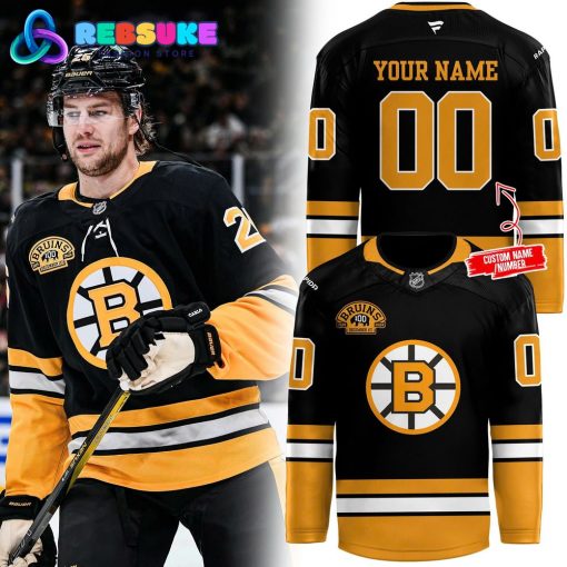 Boston Bruins x 100th Birthday Throwback Style Premium Hockey Jersey